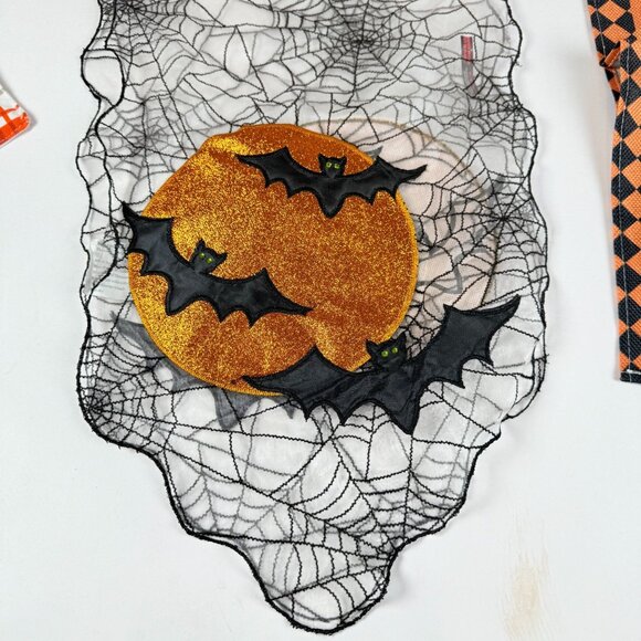 Halloween Home Decor Bundle Halloween Pillow Witch Placemats Spider Web & Witch - Picture 12 of 16